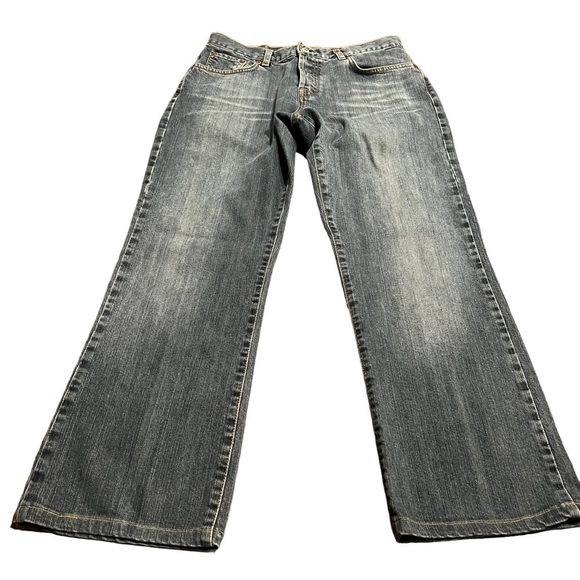 Lucky Brand Women’s Easy Rider Button Fly Dungarees Jeans Size 8/28 Made in USA - Picture 1 of 8